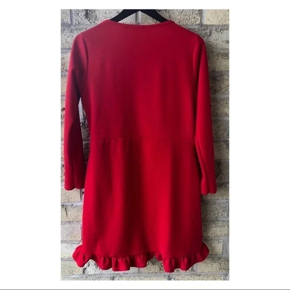 BOOHOO Faux Wrap Mini Skater Dress - Picture 3 of 6